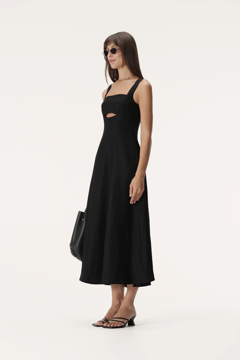 Watson Sleeveless Linen Midi Dress