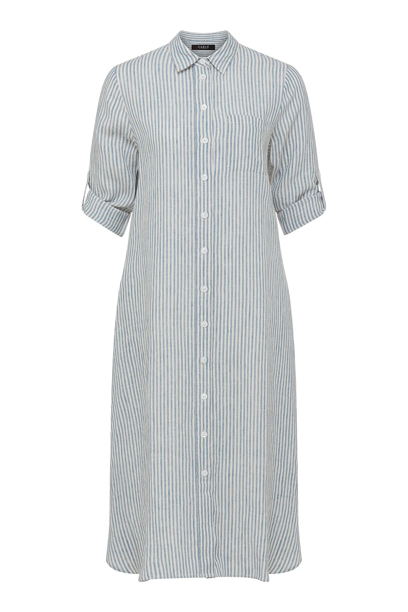 Pure Linen Shirt Dress ON SALE